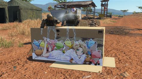 Only in MGSV can you use an anime girl poster on a 